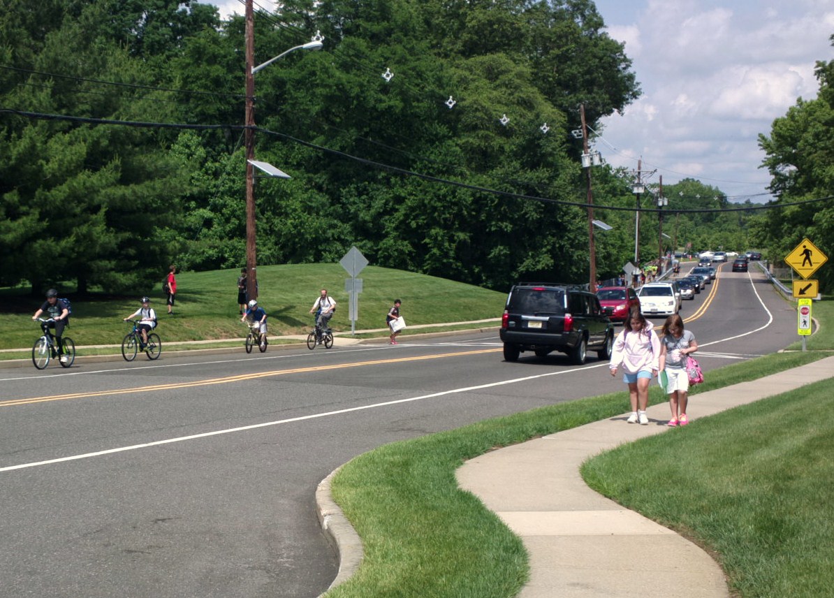 Robbinsville Pond Rd MS 56 cycles ped xwalk